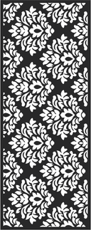 Elegant Damask Pattern Vector for Laser Cut Panels