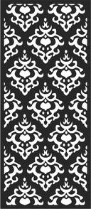 Elegant Damask Pattern Vector for Laser Cutting - Free DXF/CDR