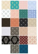 Elegant Damask Seamless Patterns Vector Set for Laser Cutting