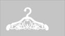 Elegant Decorative Clothes Hanger Vector Design for Laser Cutting