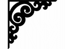 Elegant Decorative Corner Bracket Vector Design DXF File