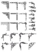 Elegant Decorative Corner Flourishes Free Vector File