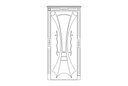 Elegant Decorative Door Panel Vector Design DXF File