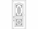 Elegant Decorative Door Panel Vector Design DXF File