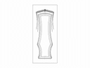Elegant Decorative Door Panel Vector Design DXF File