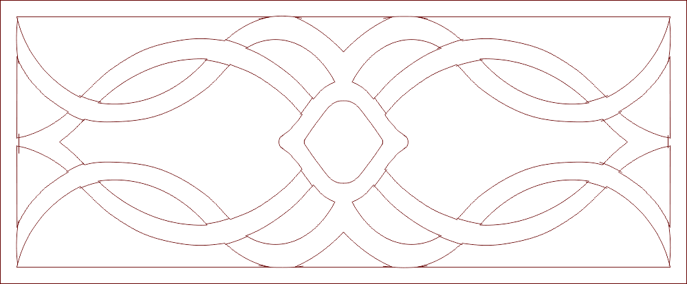 Elegant Decorative Door Panel Vector DXF File