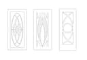 Elegant Decorative Door Panel Vectors for Laser Cutting DXF