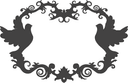 Elegant Decorative Dove Frame Vector Design for Laser Cut DXF
