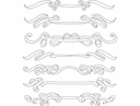 Elegant Decorative Flourish Dividers - Free DXF Vector File