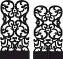 Elegant Decorative Folding Screen Vector File for Laser Cutting