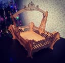Elegant Decorative Fruit Basket with Handle Laser Cut Vector
