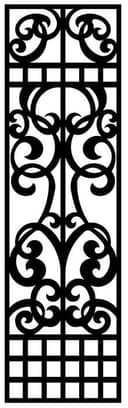 Elegant Decorative Grille Panel Vector Design SVG File