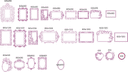 Elegant Decorative Mirror Frame Set Vector Files for Laser Cutting