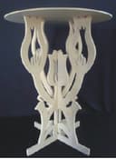 Elegant Decorative Round Side Table Laser Cut DXF File