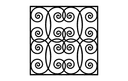 Elegant Decorative Scrollwork Grille Vector Design DXF