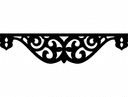 Elegant Decorative Scrollwork Valance Vector DXF File