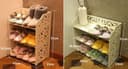 Elegant Decorative Shoe Rack Laser Cut Vector File
