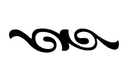 Elegant Decorative Swirl Ornament DXF File for CNC