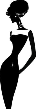 Elegant Fashion Woman Silhouette Vector File for Laser Cutting