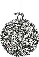 Elegant Filigree Christmas Ornament Vector File