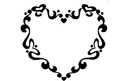 Elegant Filigree Heart Frame Vector for Laser Cutting (DXF)
