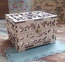 Elegant Filigree Wooden Jewelry Box Laser Cut Vector CDR File