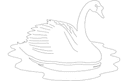 Elegant Floating Swan Vector Design for Laser Cutting DXF