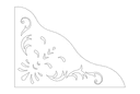 Elegant Floral Corner Ornament DXF Vector File