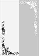 Elegant Floral Corner Ornament Vector File for Laser Cutting