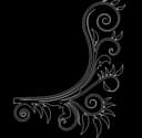 Elegant Floral Corner Scroll Vector for Laser Cutting DXF