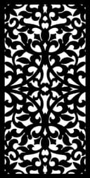 Elegant Floral Damask CNC Laser Cut Panel Vector File