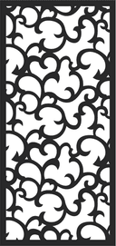 Elegant Floral Damask CNC Screen Vector File