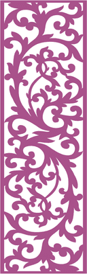 Elegant Floral Damask Laser Cut Panel Vector File