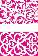 Elegant Floral Damask Scrollwork Laser Cut Vector Files