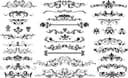 Elegant Floral Flourish Dividers Vector Set for Laser Cutting