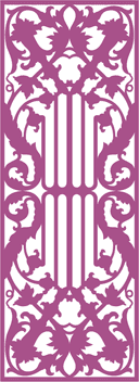Elegant Floral Jali Panel Vector for Laser Cutting DXF/CDR