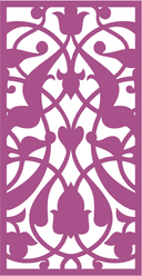 Elegant Floral Jali Screen Vector for Laser Cutting