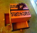 Elegant Floral Jewelry Box 3D Puzzle Laser Cut DXF File
