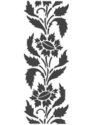 Elegant Floral Lace Border Vector Pattern DXF SVG File
