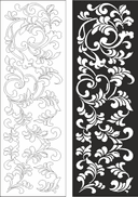 Elegant Floral Lattice CNC Panel Vector Design