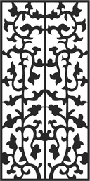 Elegant Floral Lattice Panel Vector for CNC Laser Cutting