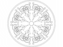 Elegant Floral Mandala Vector Design DXF File