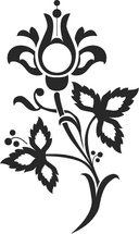 Elegant Floral Ornament Silhouette Vector File for CNC