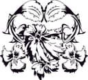 Elegant Floral Ornament Silhouette Vector for Laser Cutting