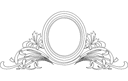 Elegant Floral Oval Mirror Frame Vector Design DXF File