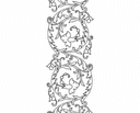 Elegant Floral Scroll Decorative Border Vector DXF File