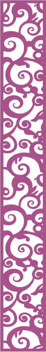 Elegant Floral Scroll Decorative Laser Cut Panel Vector DXF