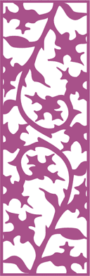 Elegant Floral Scroll Laser Cut Panel Vector Design