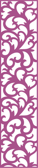 Elegant Floral Scroll Laser Cut Panel Vector Design