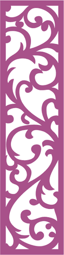 Elegant Floral Scroll Laser Cut Panel Vector File